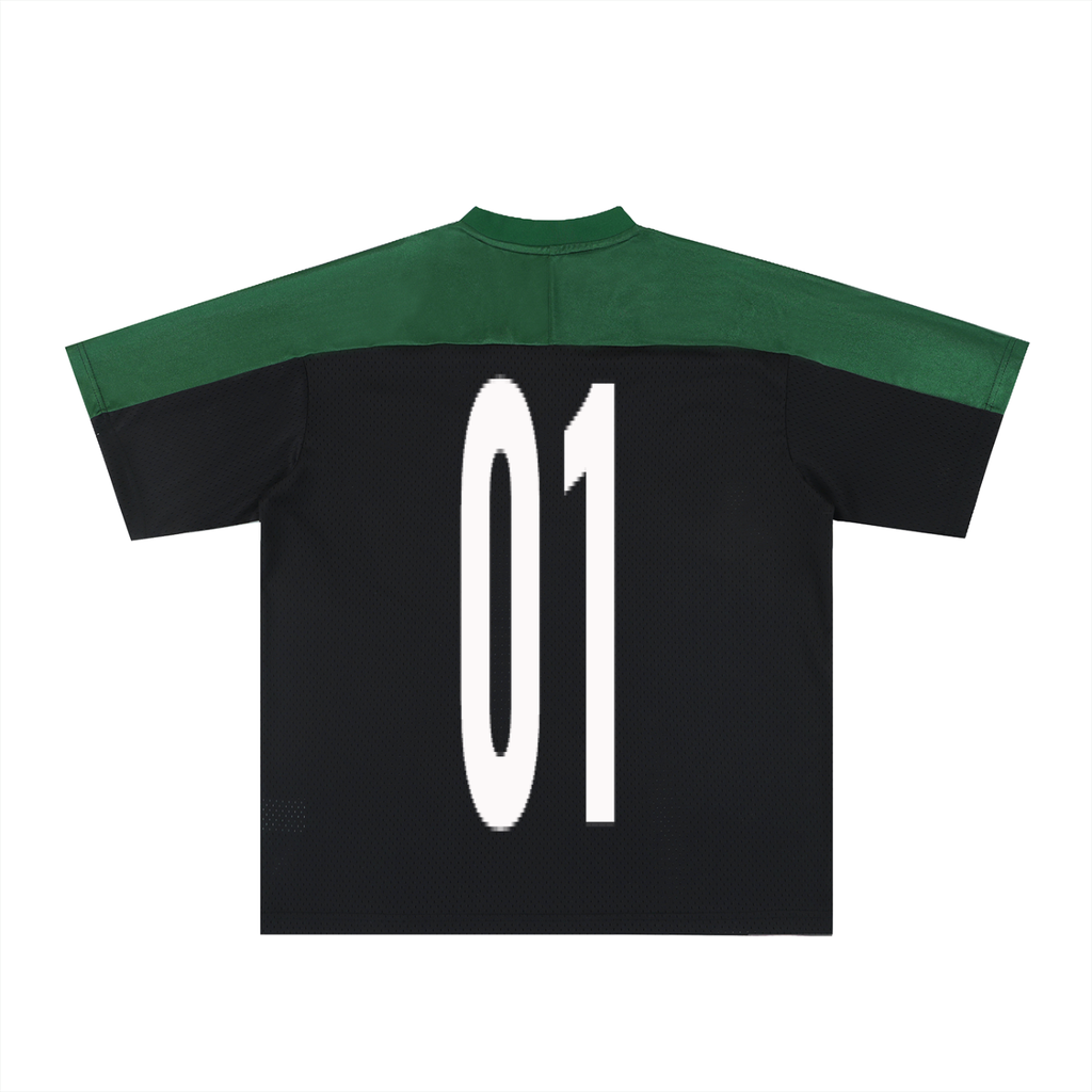 Oversized Mesh V-Neck Soccer Jersey