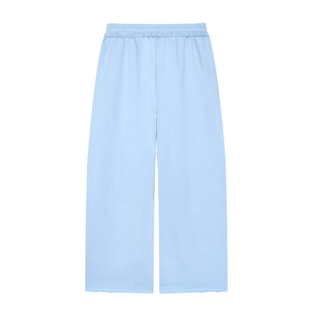 Customizable Initial Wide Raw Edge Sweatpants