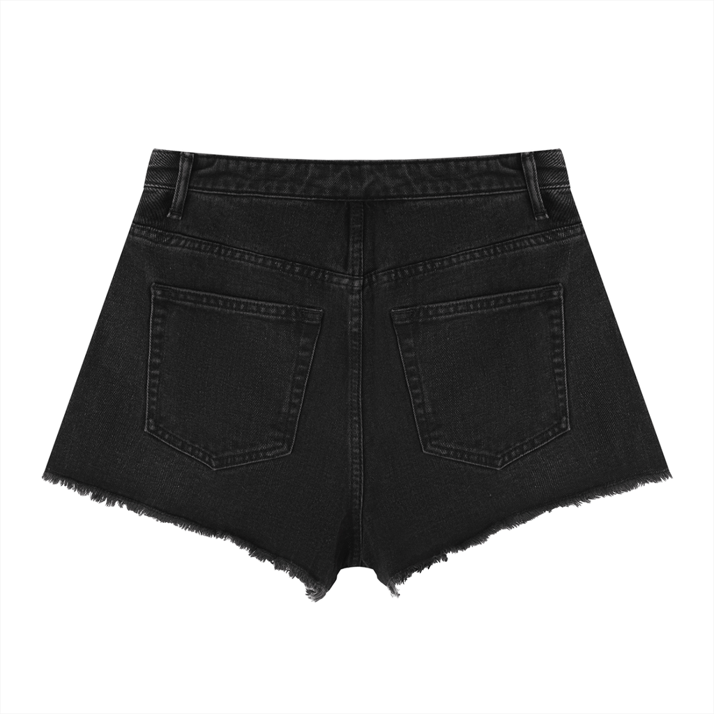 High Rise Denim Shorts