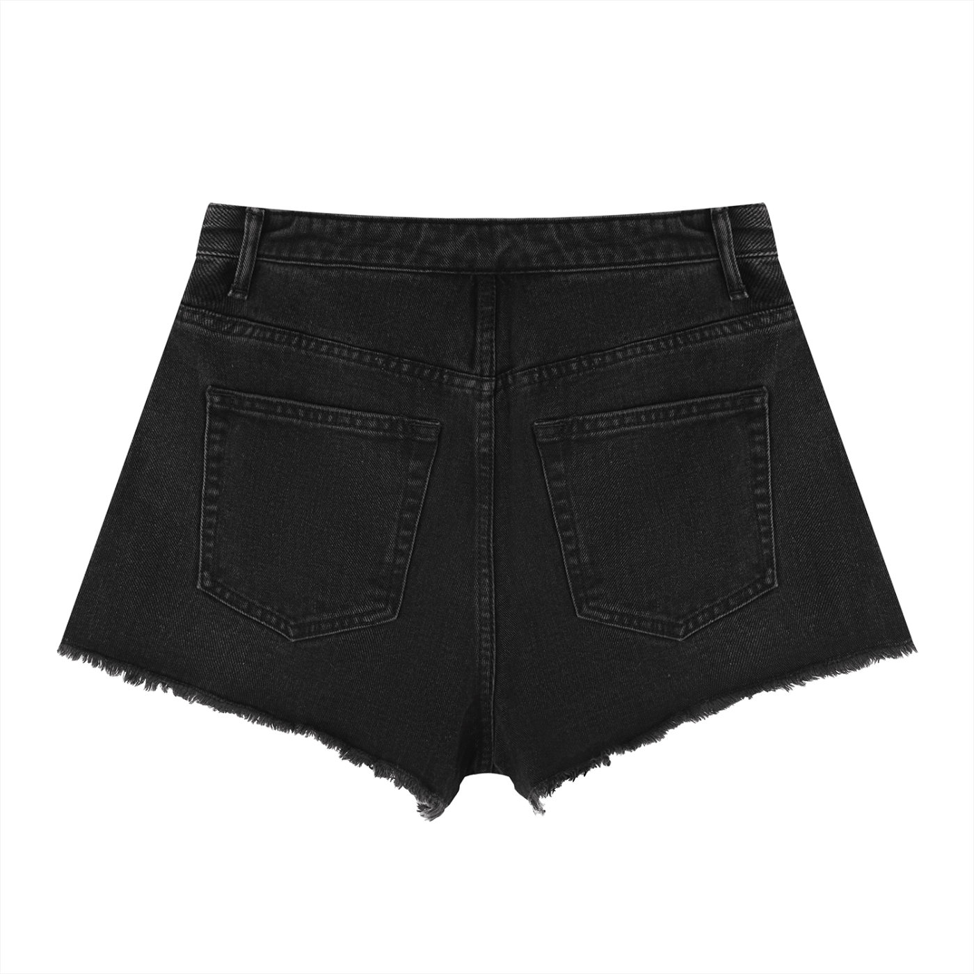 High Rise Denim Shorts