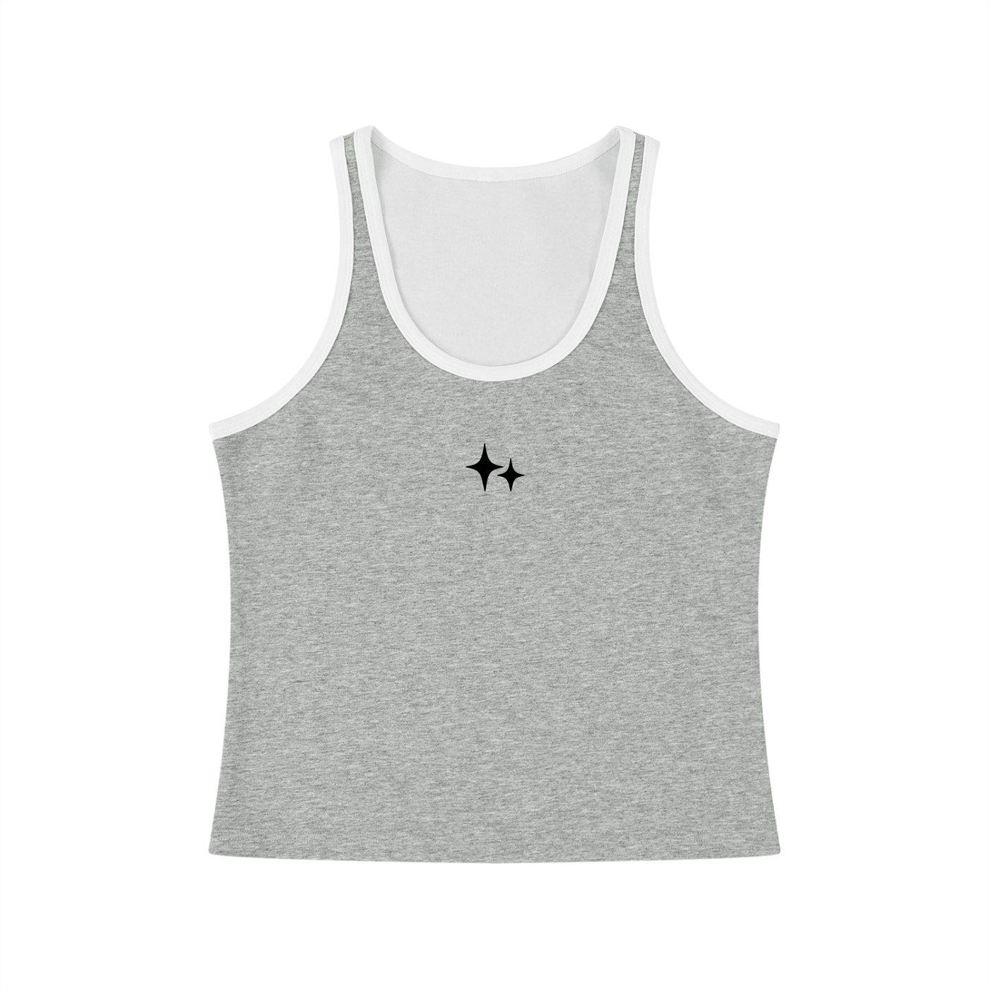 Women's Color Block Cropped Tank Top
