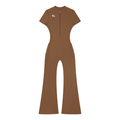 RM Tight Flared Leg Quarter-Zip Jumpsuit