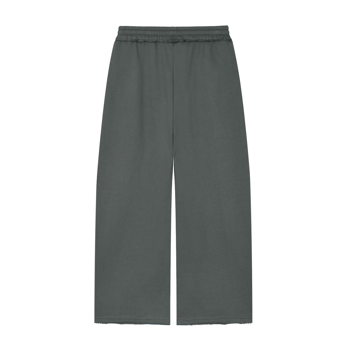 Customizable Initial Wide Raw Edge Sweatpants