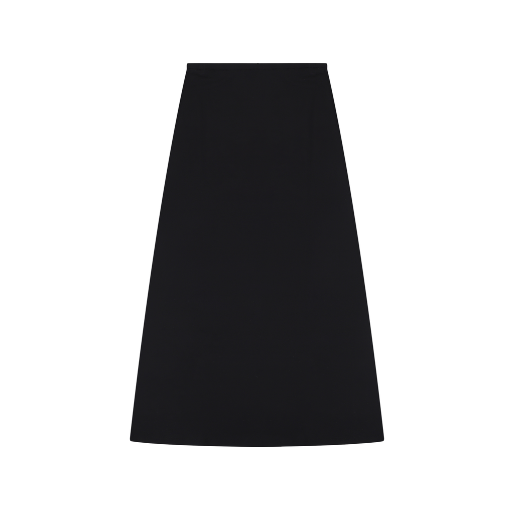 Solid Color Knit Maxi Skirt