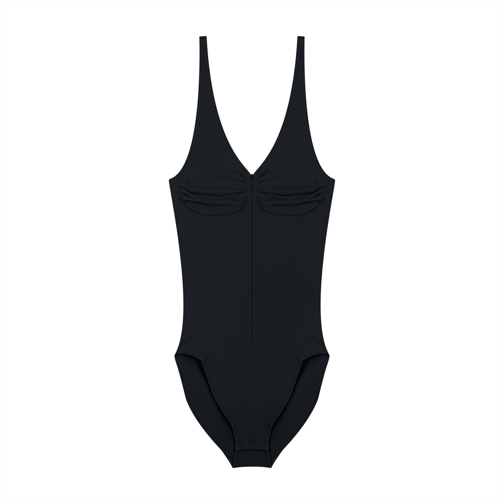 RM Full-Zip Ruched Bodysuit