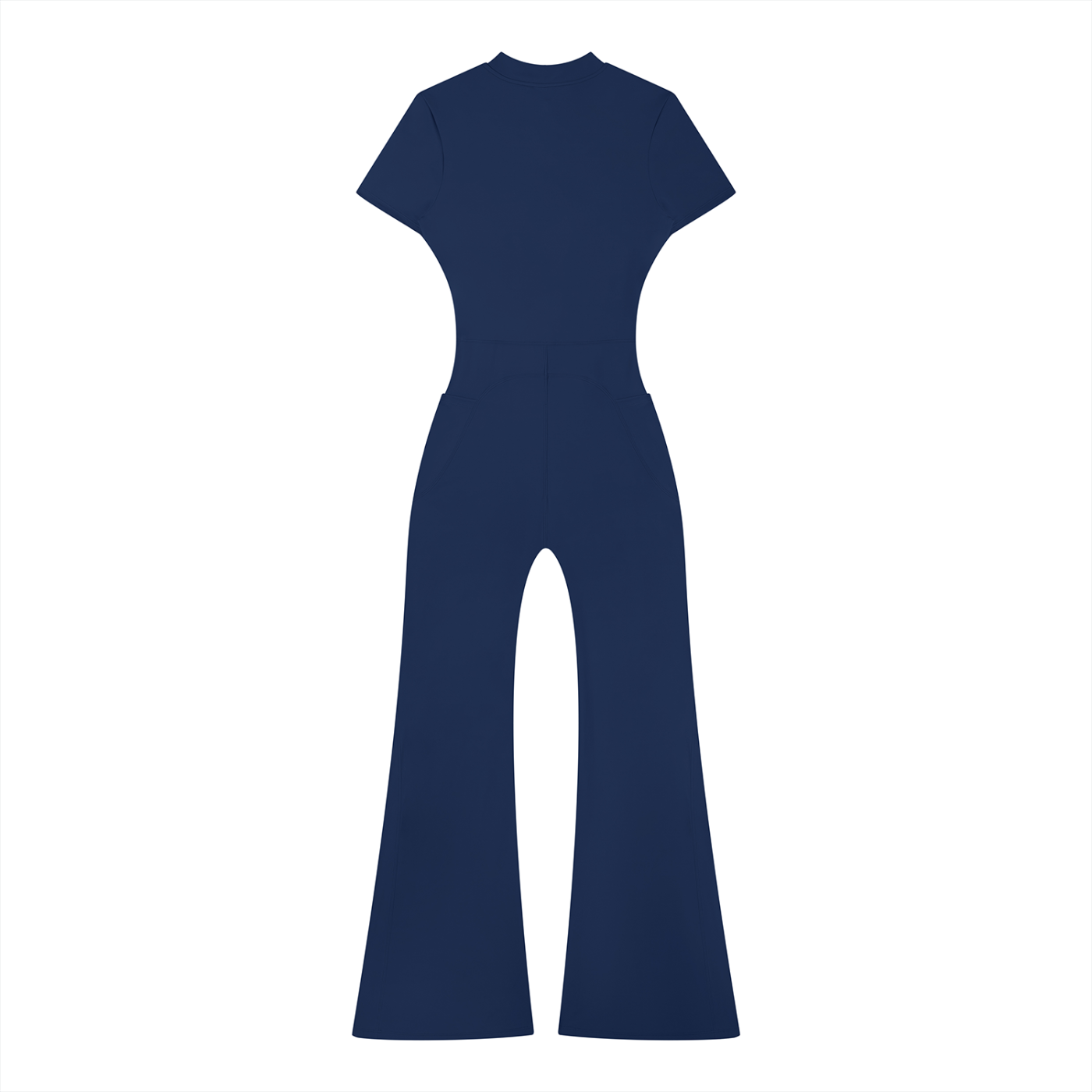 RM Tight Flared Leg Quarter-Zip Jumpsuit