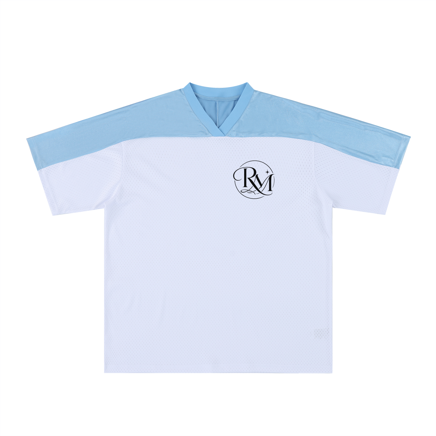 Oversized Mesh V-Neck Soccer Jersey