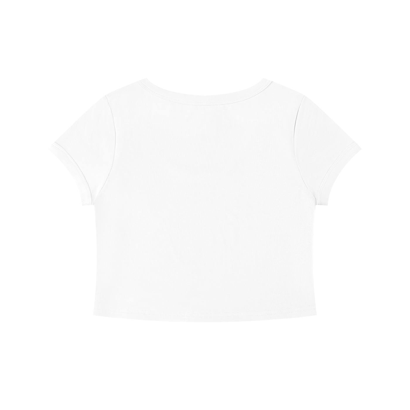 Solid Color Slim Crop T-Shirt