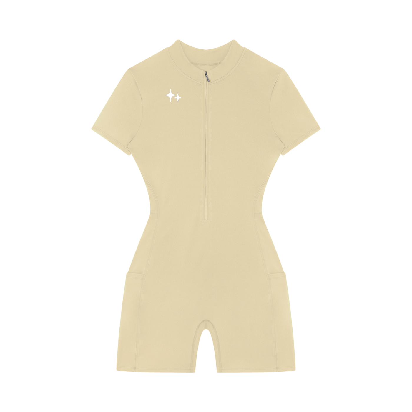 RM Quarter-Zip Short Sleeve Romper
