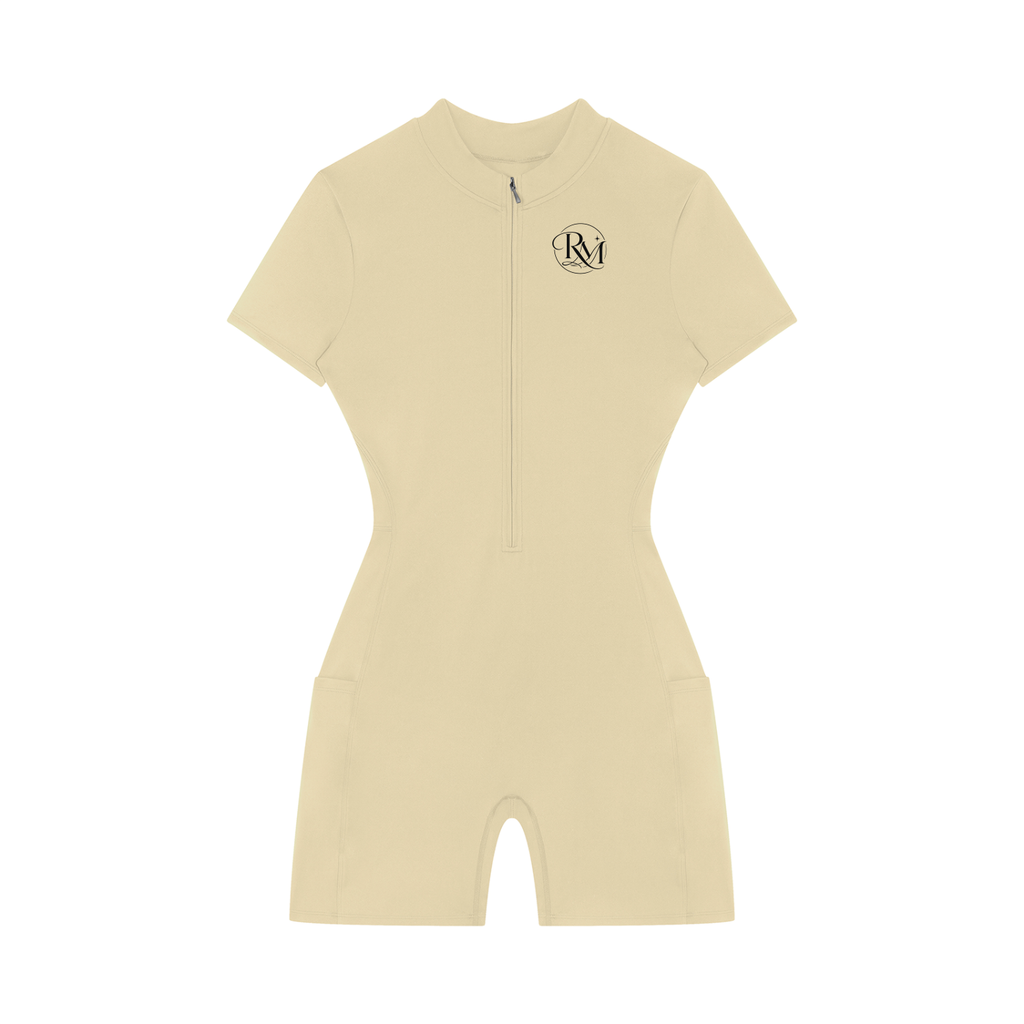 RM Women's Quarter-Zip Short Sleeve Romper
