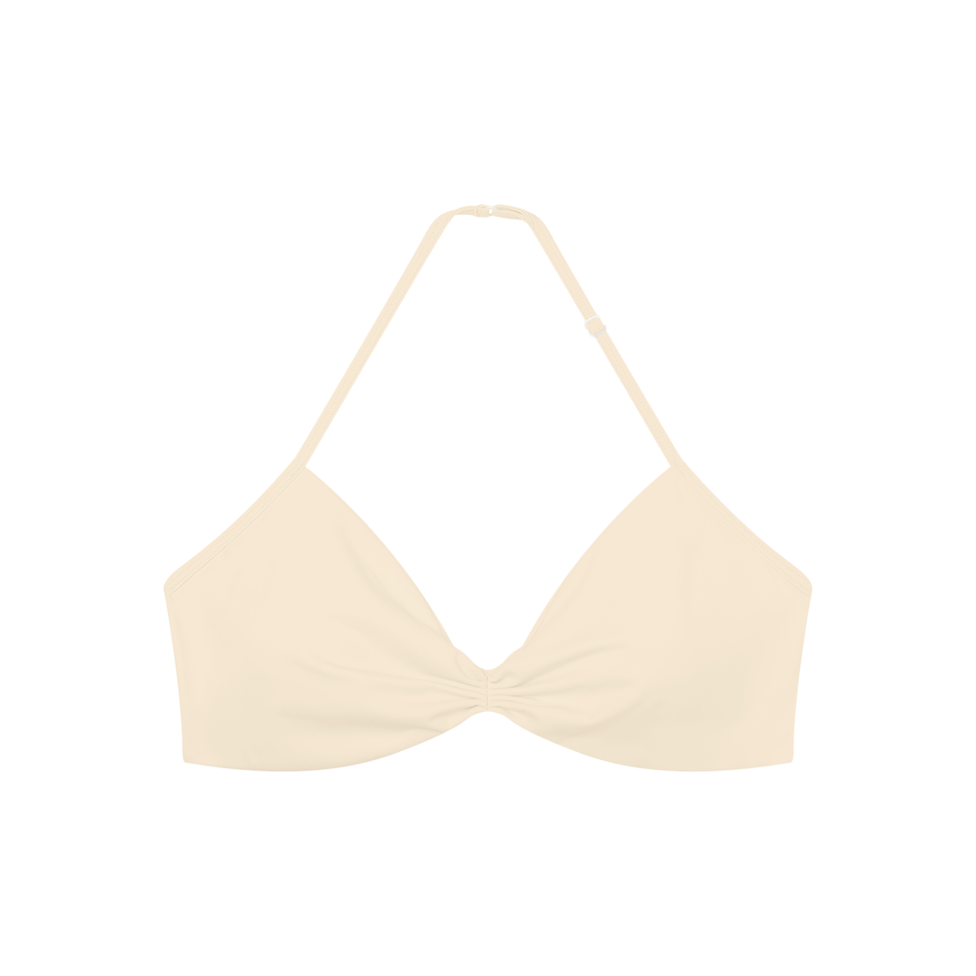 Ruched Halter-Neck Sports Bra