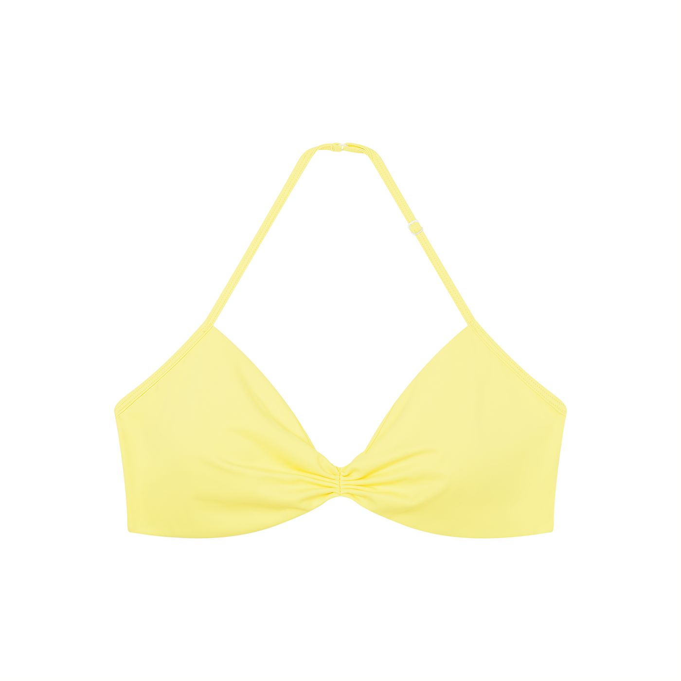 Ruched Halter-Neck Sports Bra
