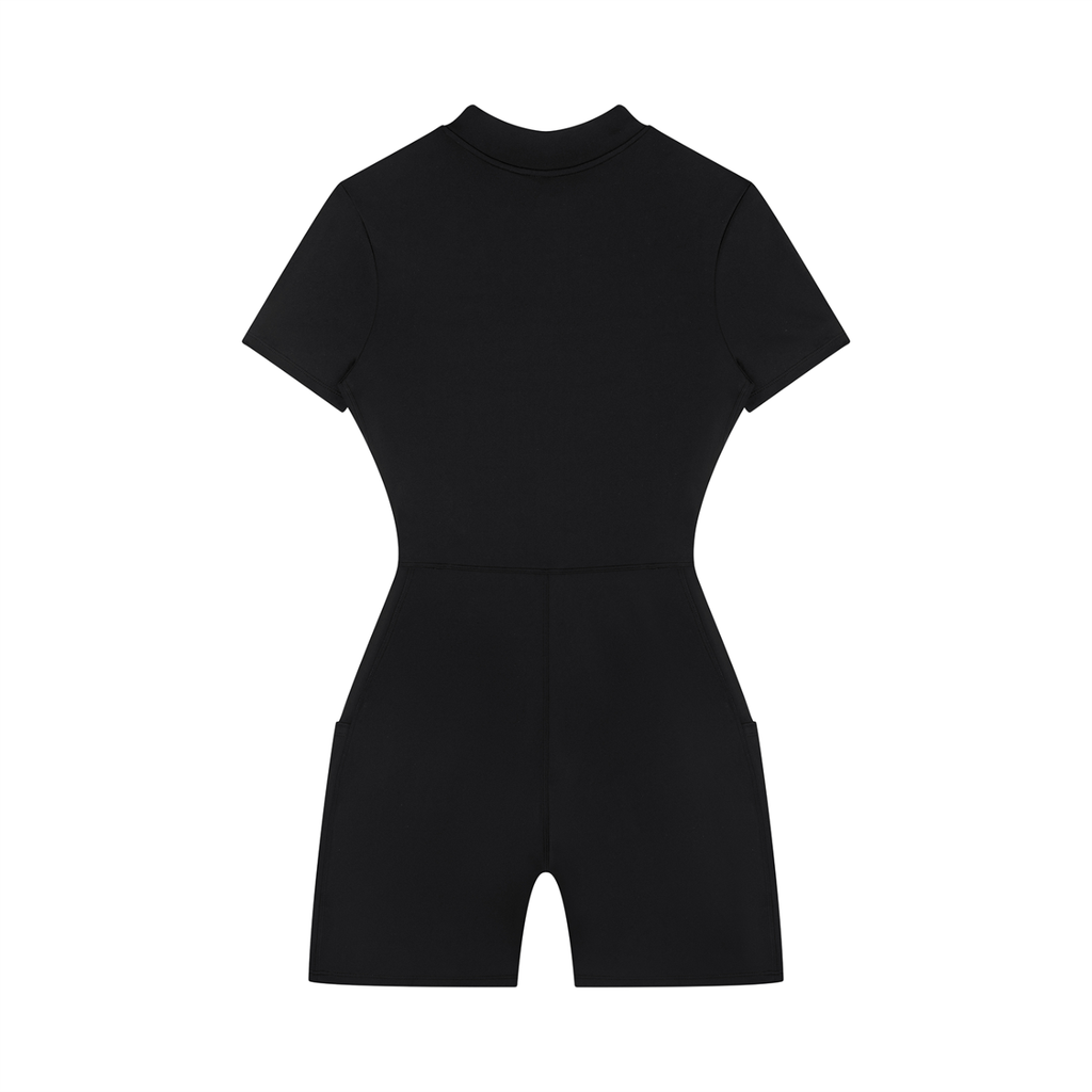 RM Women's Quarter-Zip Short Sleeve Romper