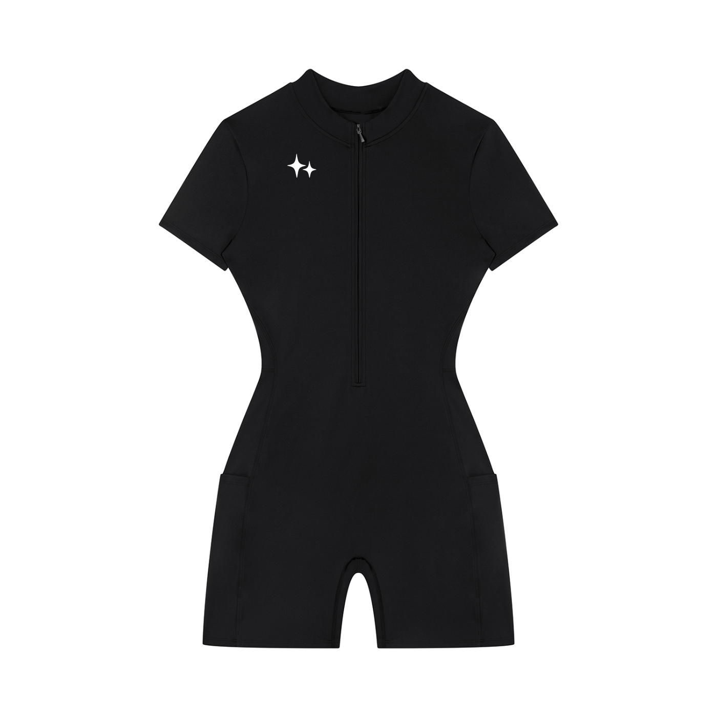 RM Quarter-Zip Short Sleeve Romper