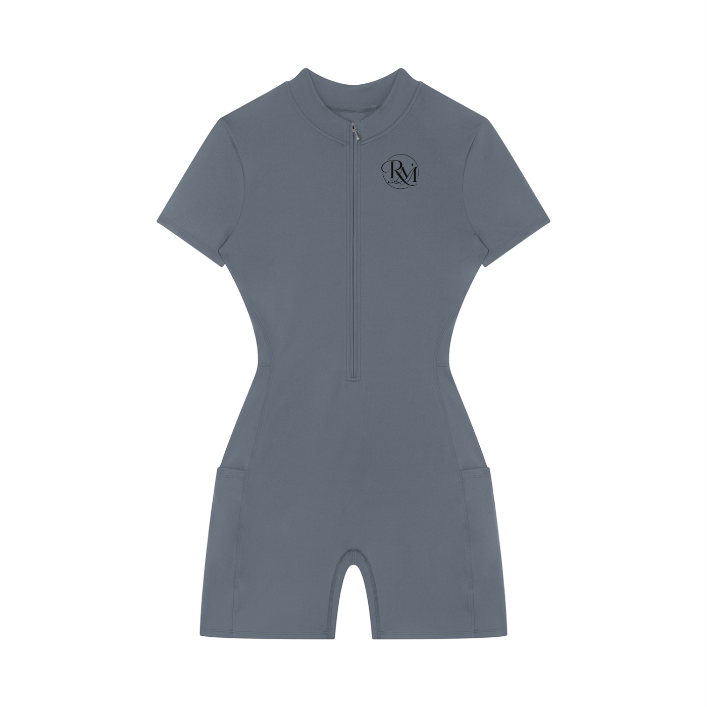 RM Women's Quarter-Zip Short Sleeve Romper