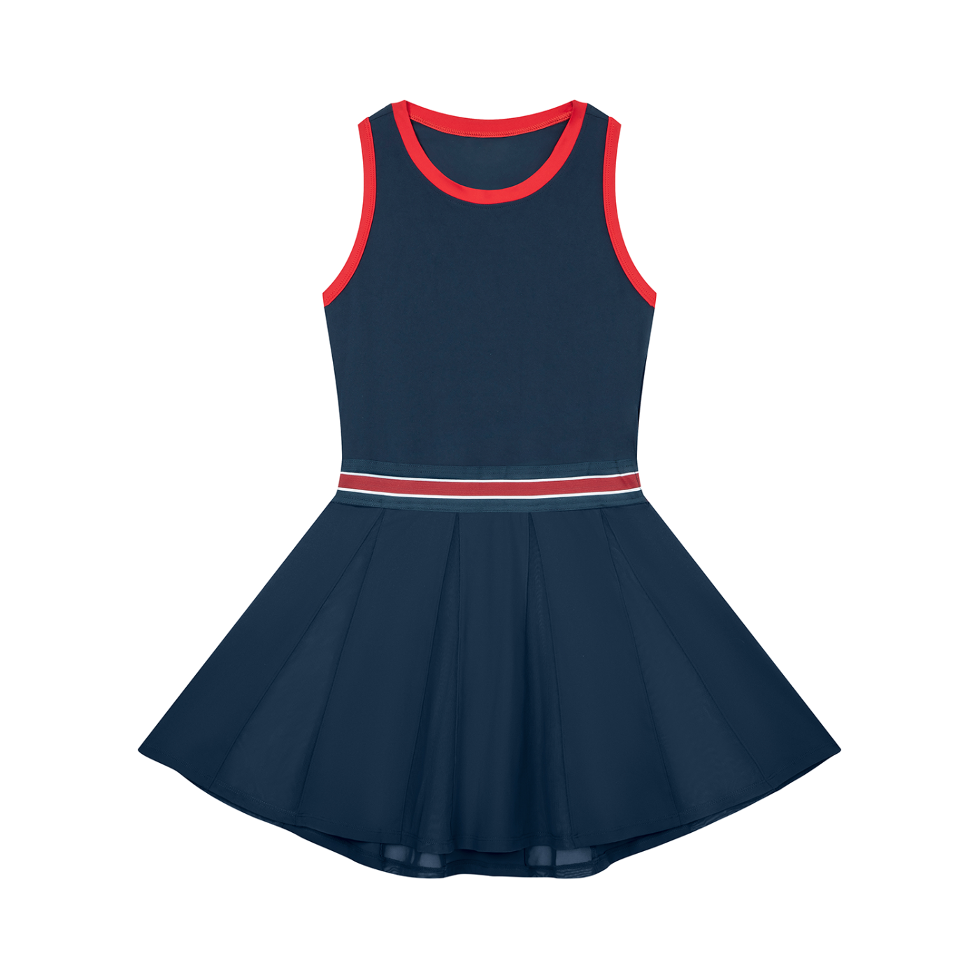 Color Block A-Line Sleeveless Dress