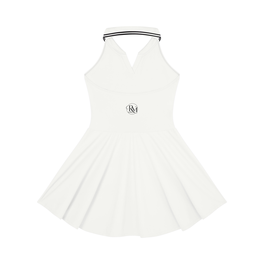 Women's Collared Halter A-Line Tennis Dress