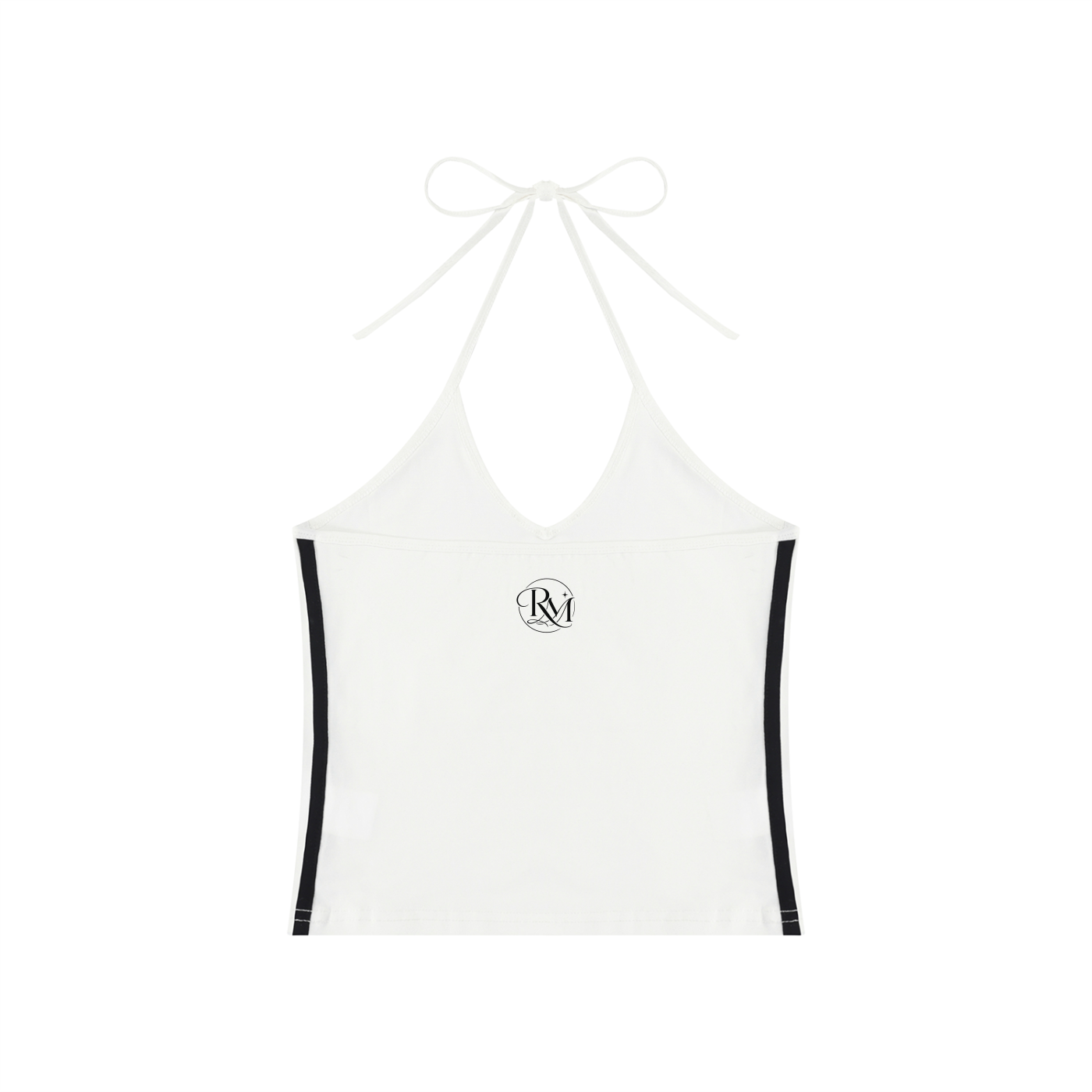 Women's Color Block Halter Crop Tank Top
