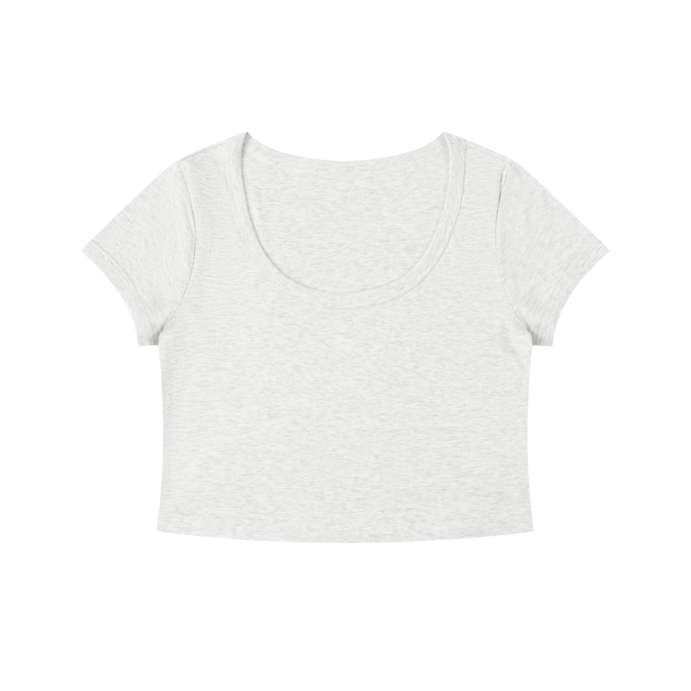 Solid Color Slim Crop T-Shirt