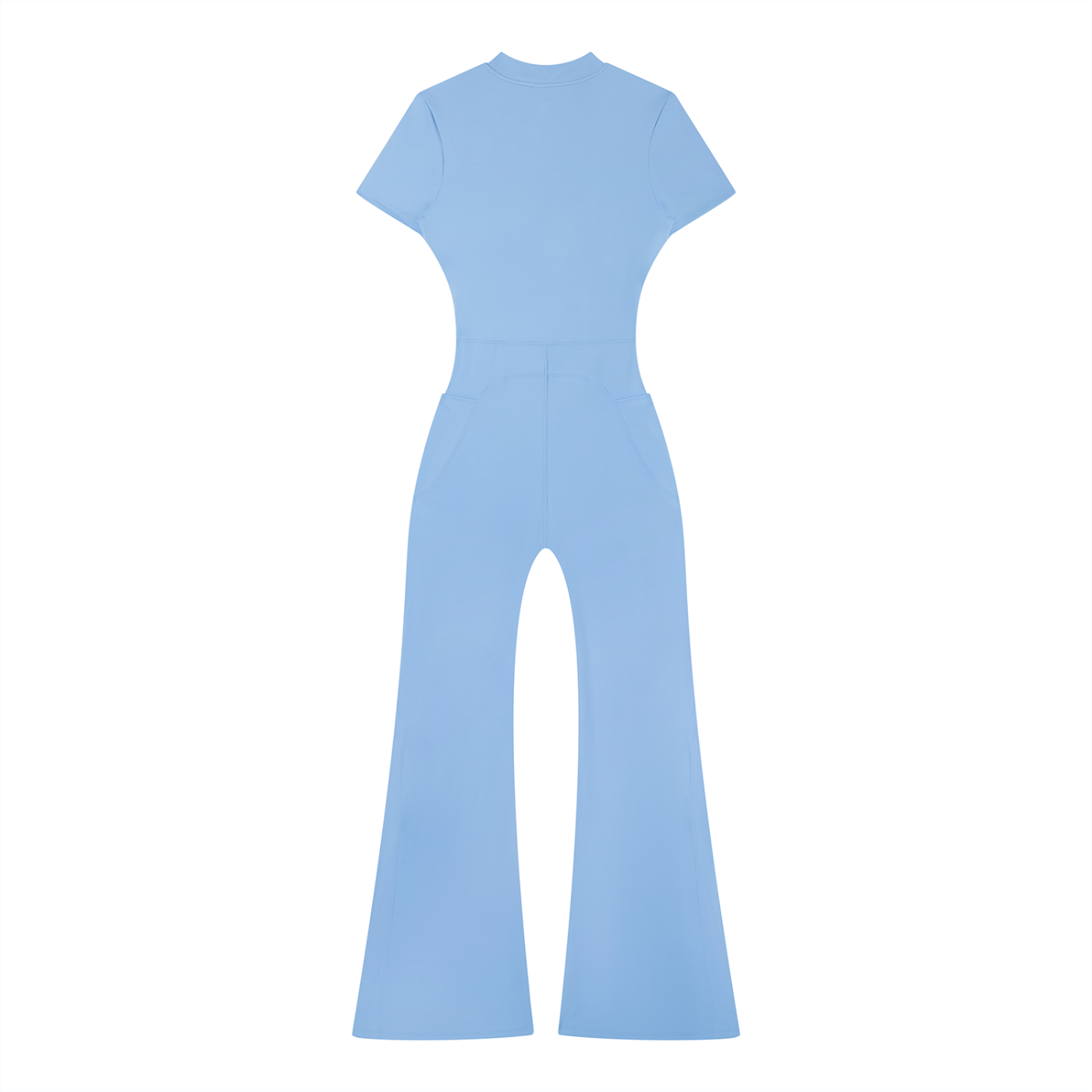 RM Tight Flared Leg Quarter-Zip Jumpsuit
