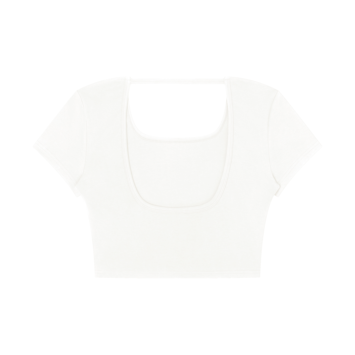 Domi Women's Square Neck Crop T-Shirt
