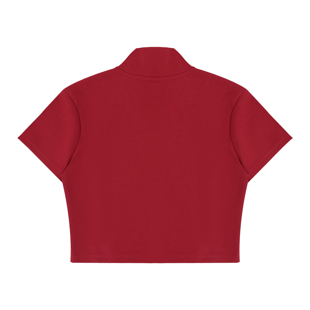 RM Cropped Full Zip Short Sleeve T-Shirt