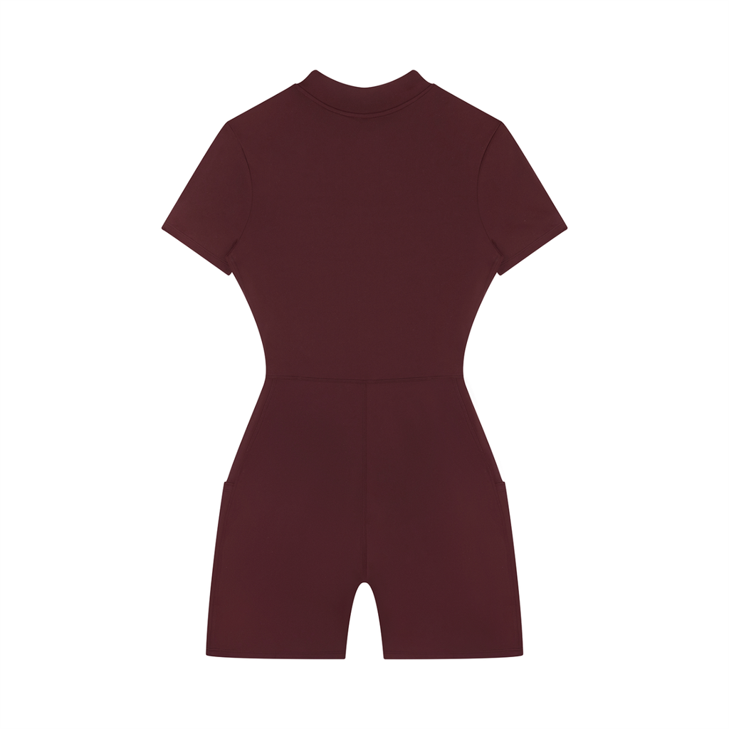 RM Women's Quarter-Zip Short Sleeve Romper