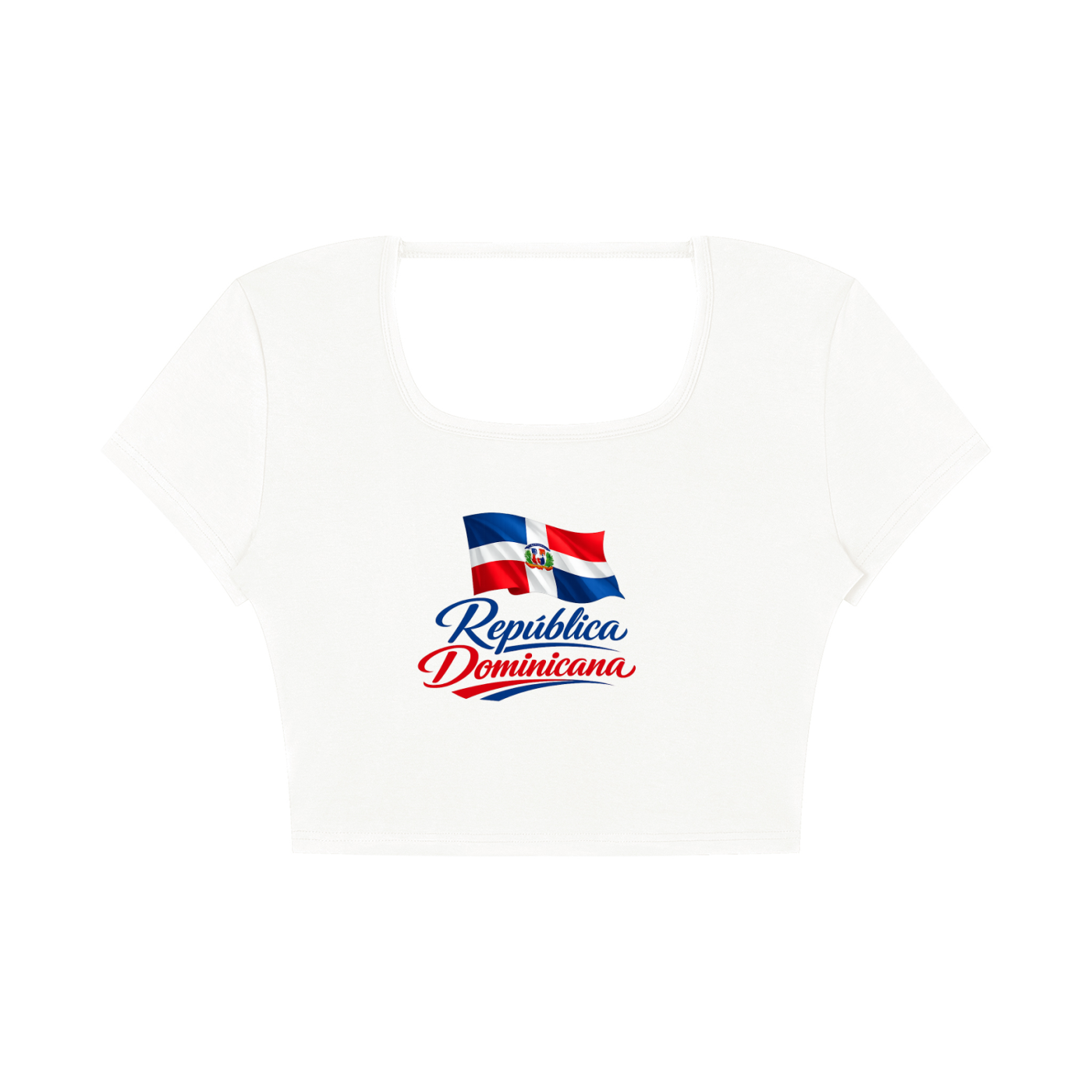 Domi Women's Square Neck Crop T-Shirt