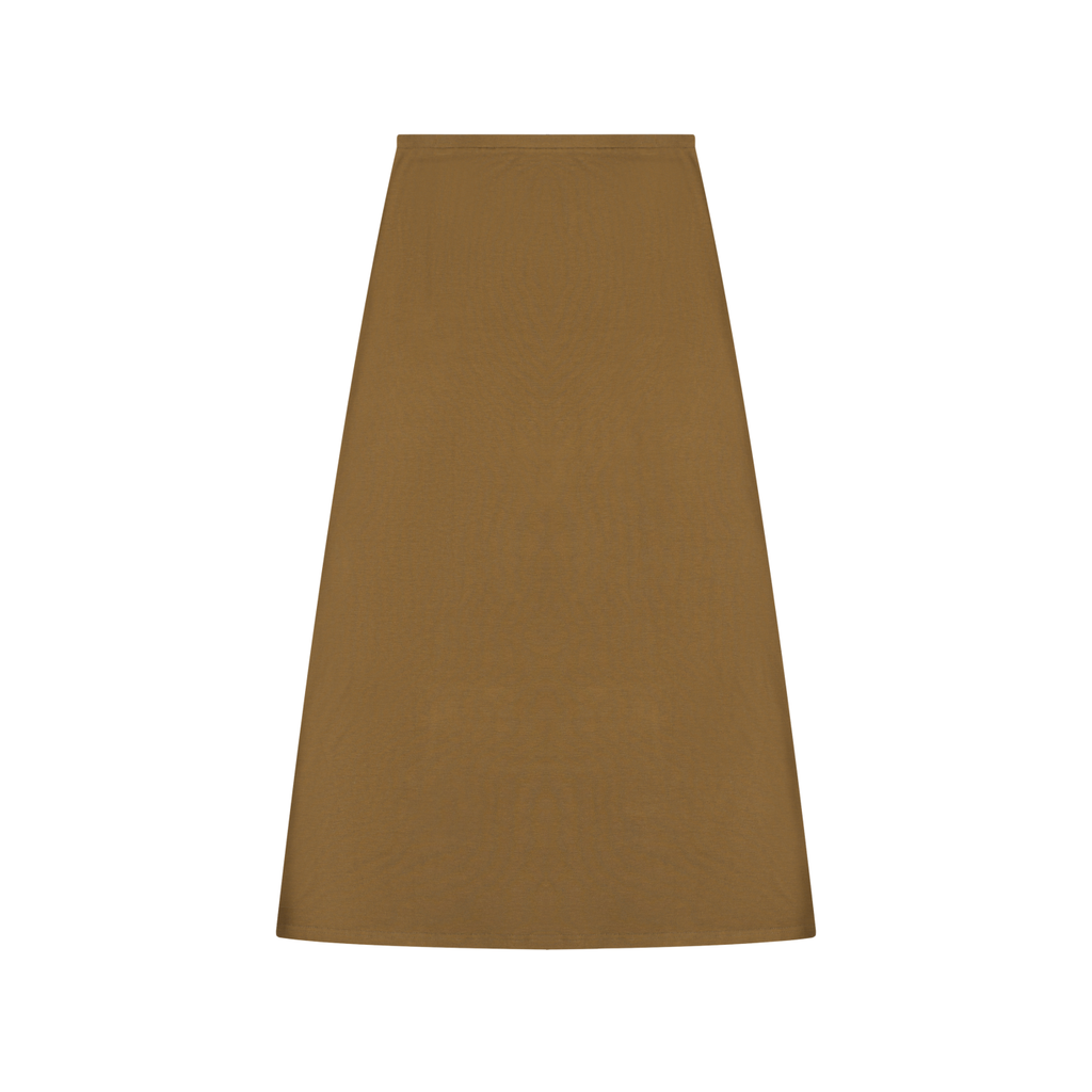 Solid Color Knit Maxi Skirt