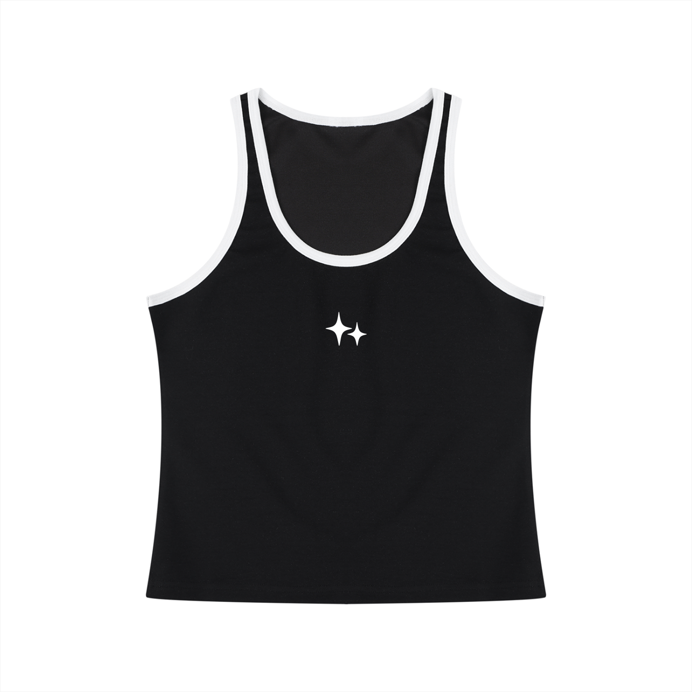 Women's Color Block Cropped Tank Top