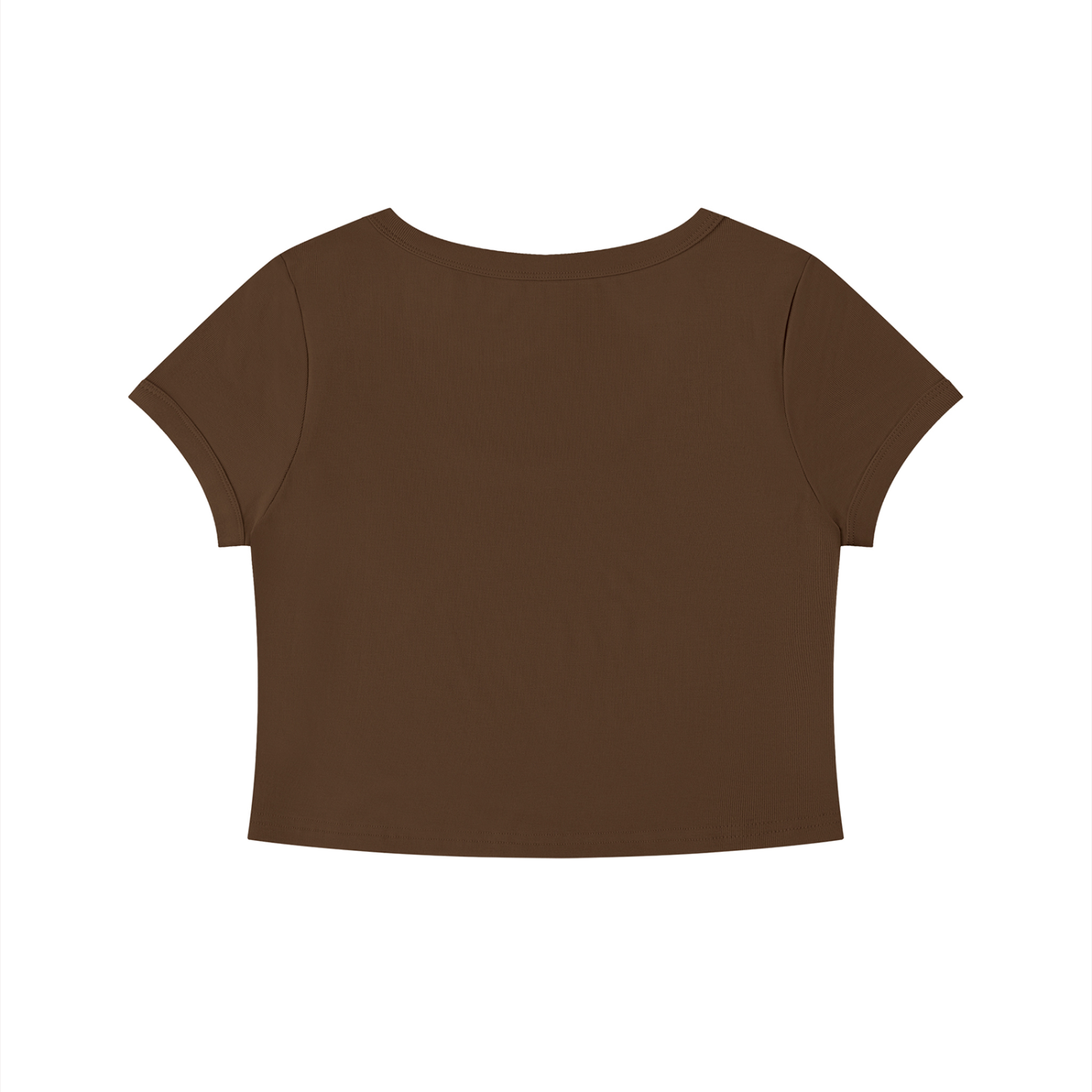 Solid Color Slim Crop T-Shirt