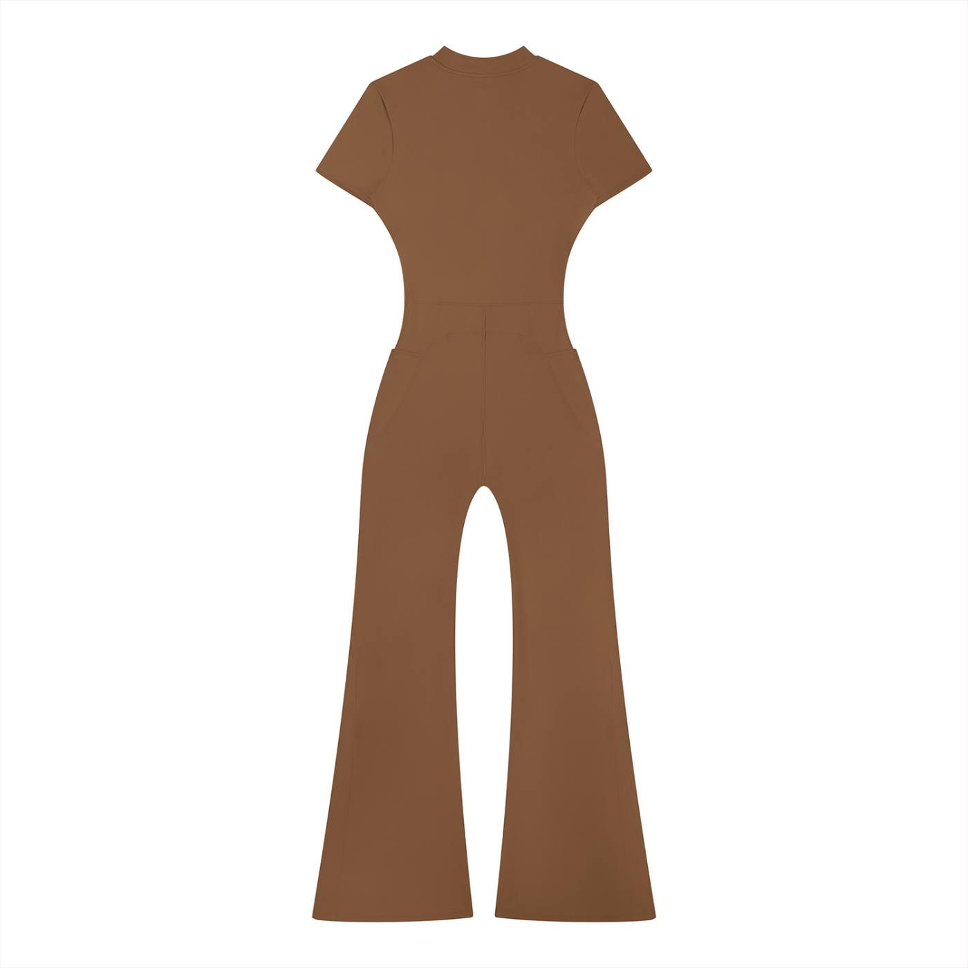 RM Tight Flared Leg Quarter-Zip Jumpsuit