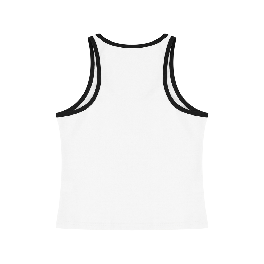 Top corto sin mangas de mujer con bloques de color
