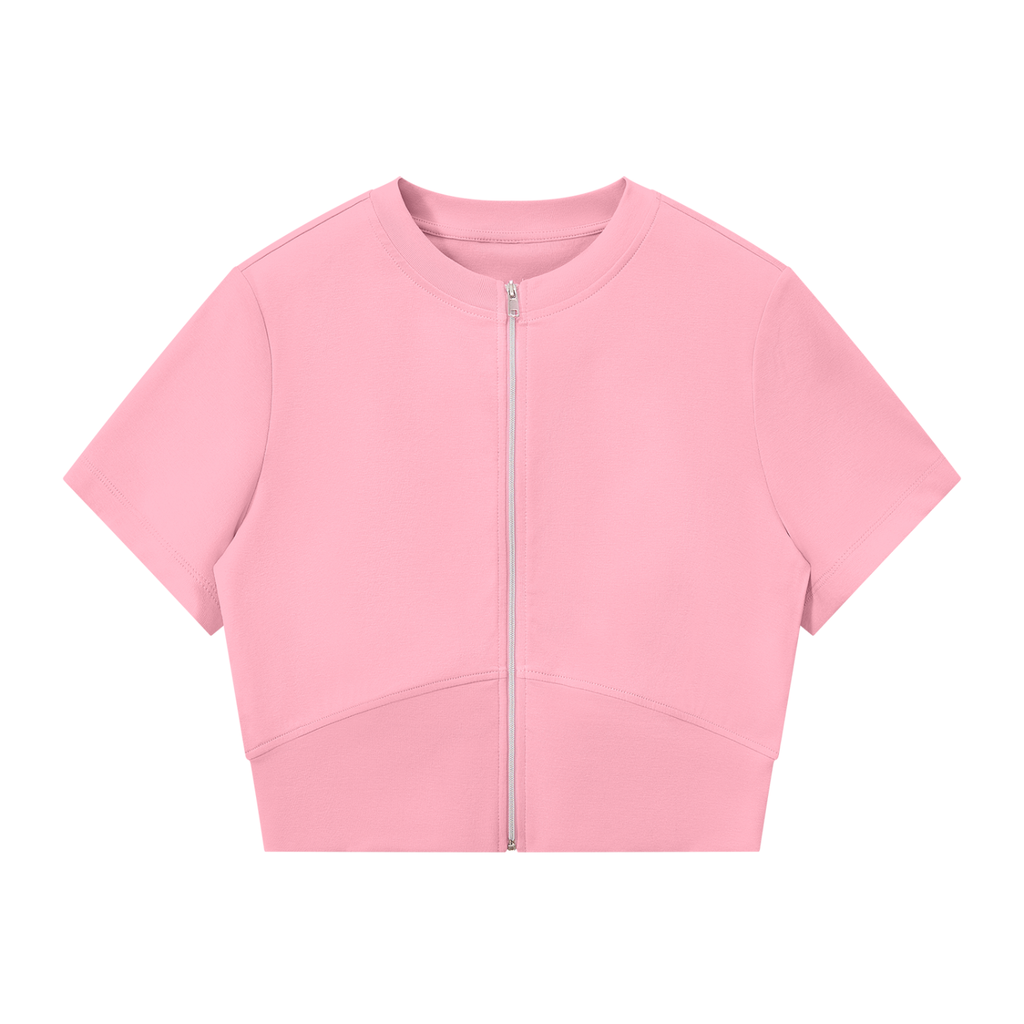 Paneling Full Zip T-Shirt