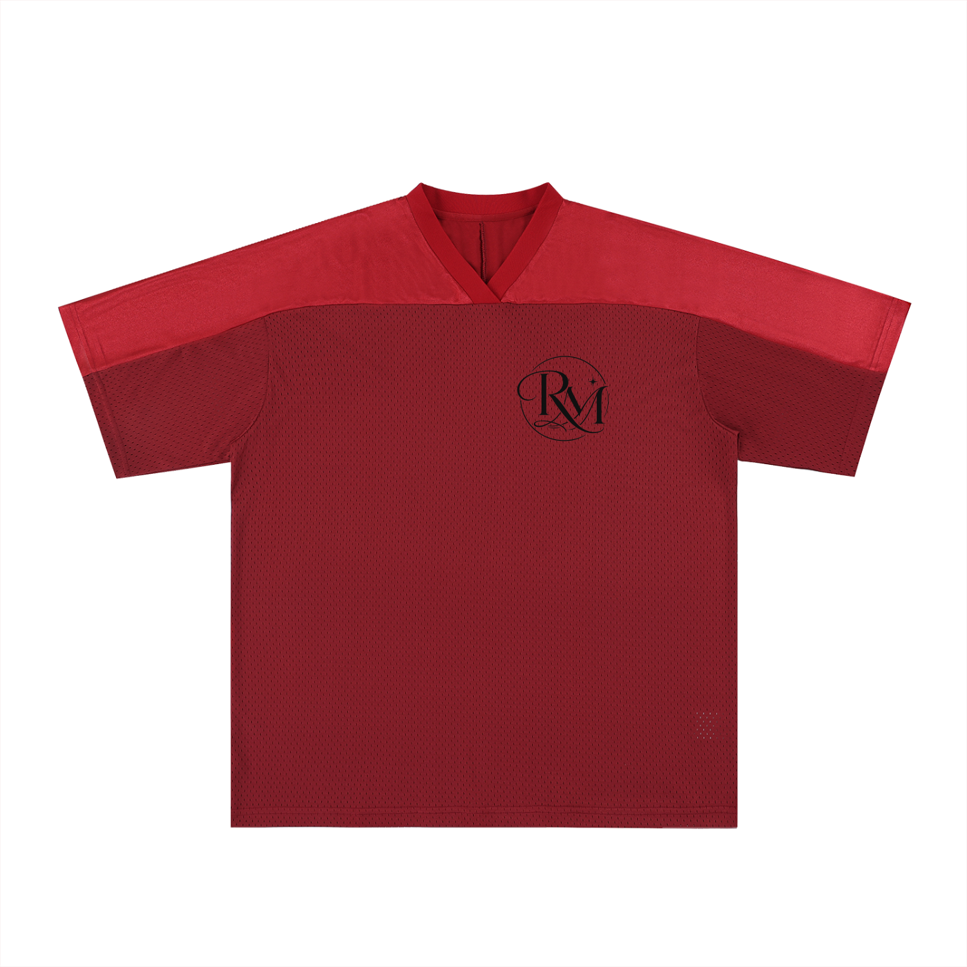 Oversized Mesh V-Neck Soccer Jersey