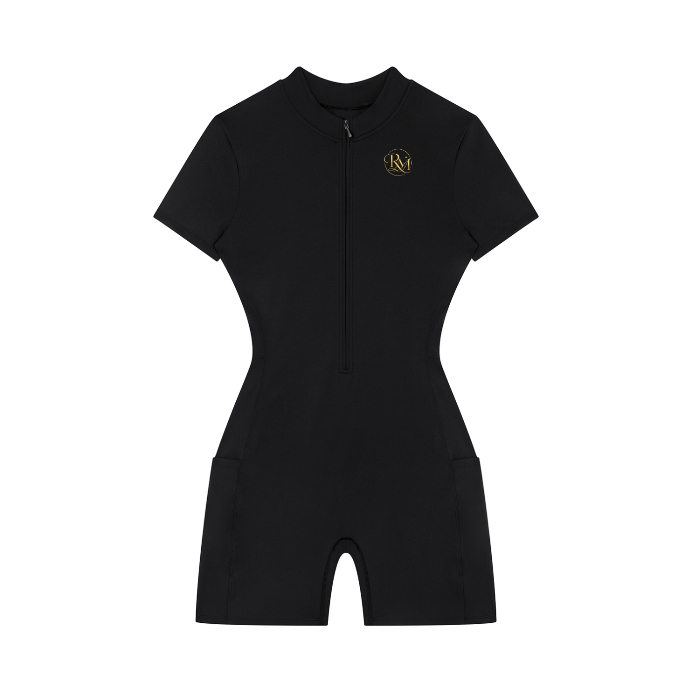 RM Women's Quarter-Zip Short Sleeve Romper