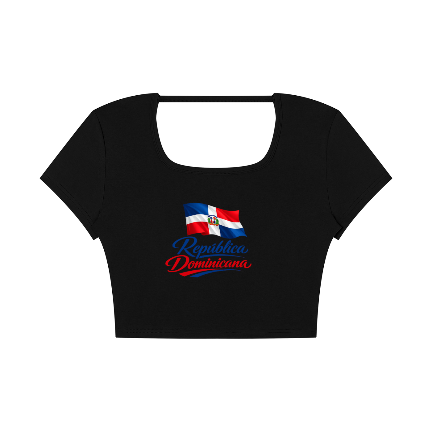 Domi Women's Square Neck Crop T-Shirt