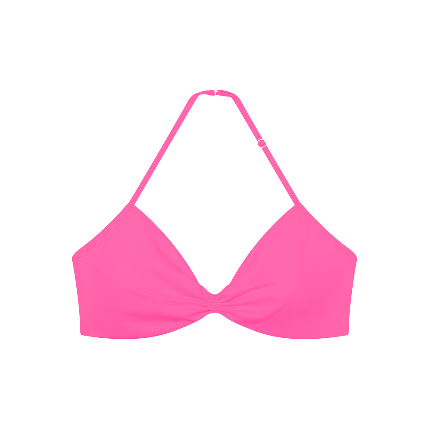 Ruched Halter-Neck Sports Bra