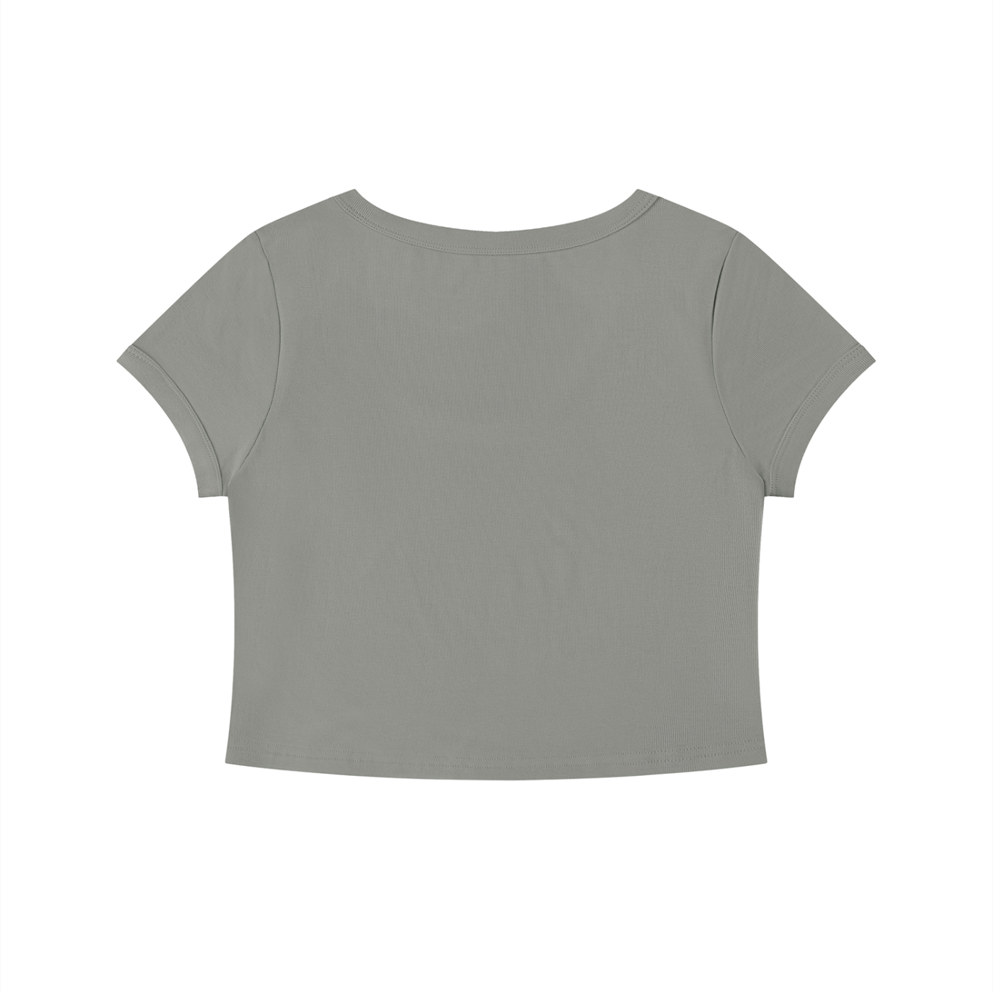 Solid Color Slim Crop T-Shirt
