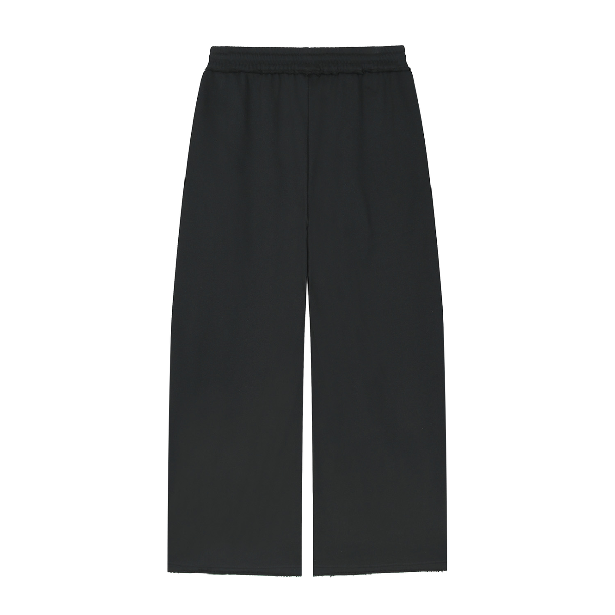 Customizable Initial Wide Raw Edge Sweatpants