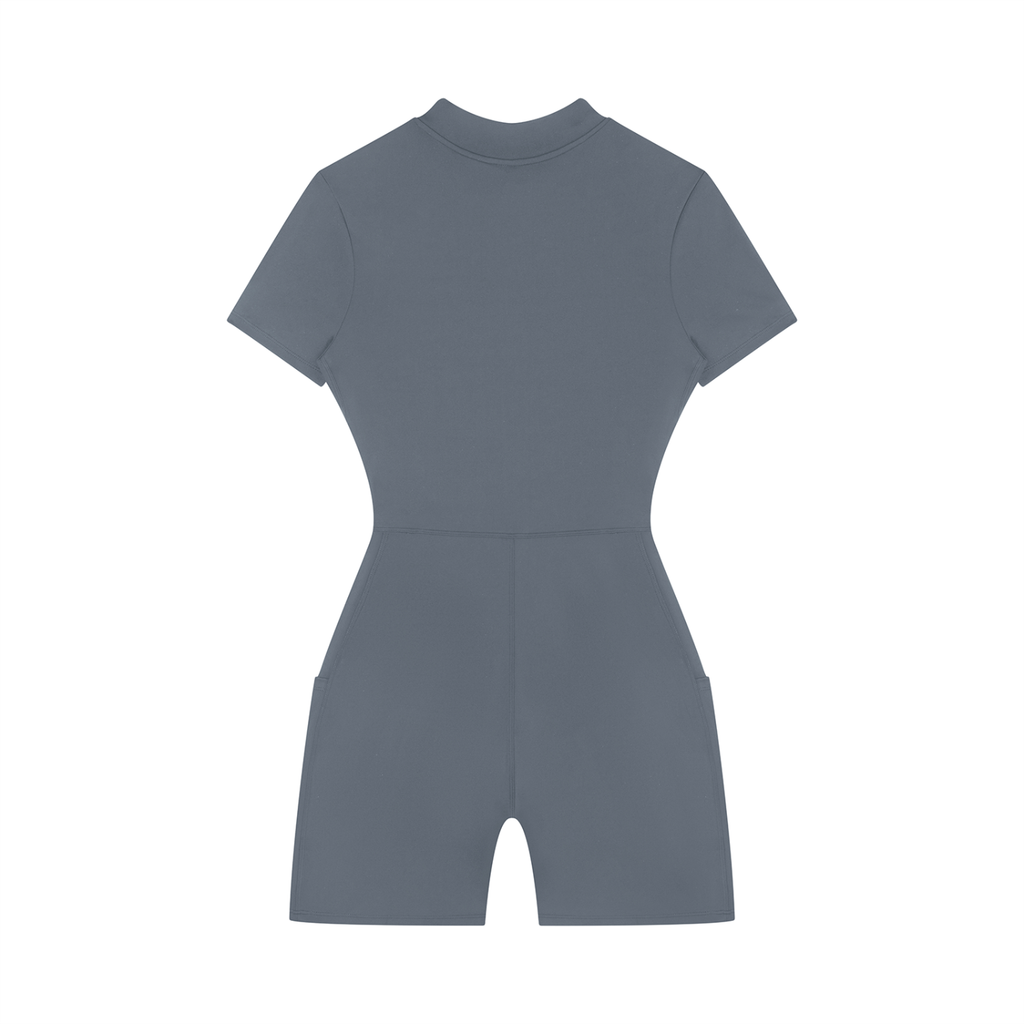 RM Women's Quarter-Zip Short Sleeve Romper