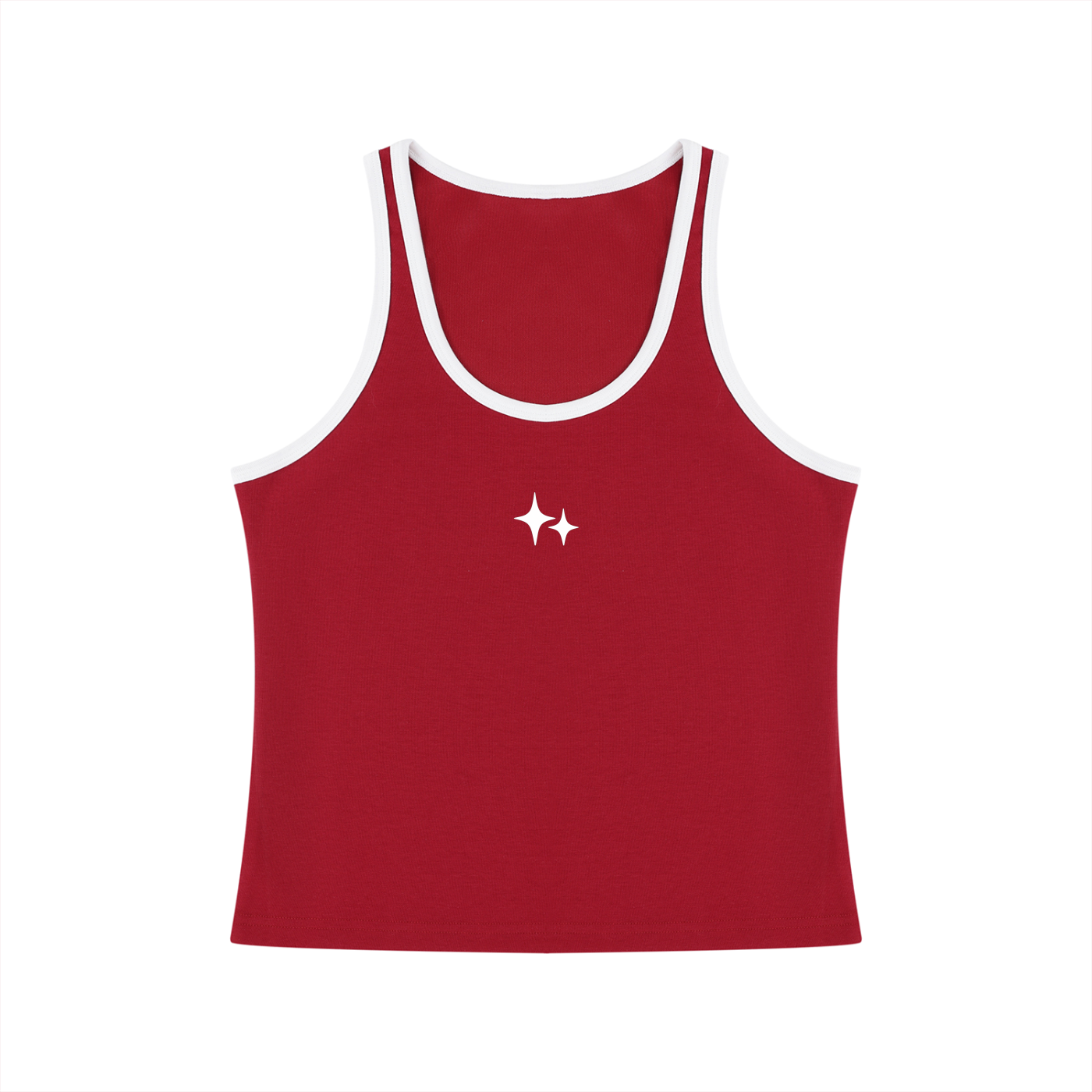 Women's Color Block Cropped Tank Top
