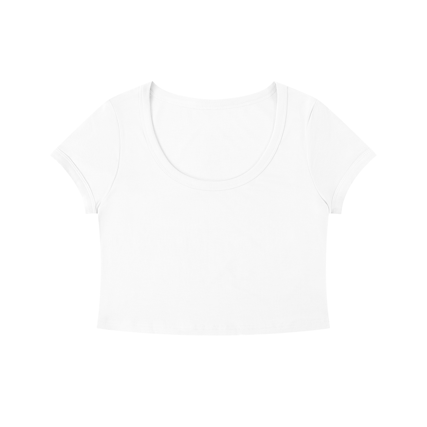 Solid Color Slim Crop T-Shirt