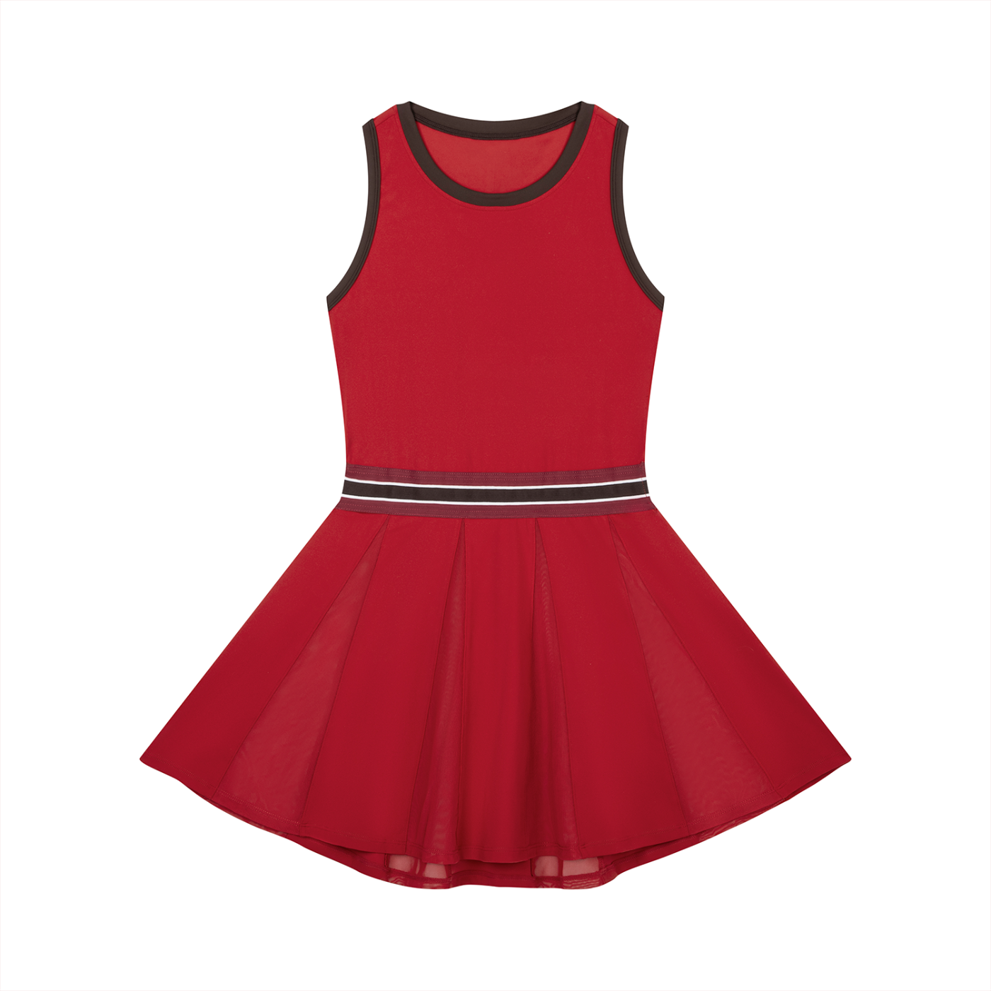 Color Block A-Line Sleeveless Dress