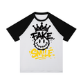 Contrast Raglan Sleeve Mesh T-Shirt