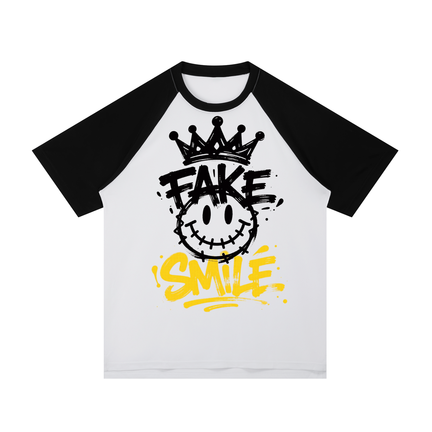 Contrast Raglan Sleeve Mesh T-Shirt
