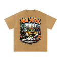 Snow Washed Oversized Cotton T-Shirt