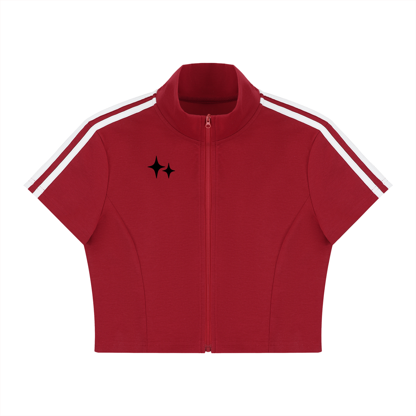RM Cropped Full Zip Short Sleeve T-Shirt