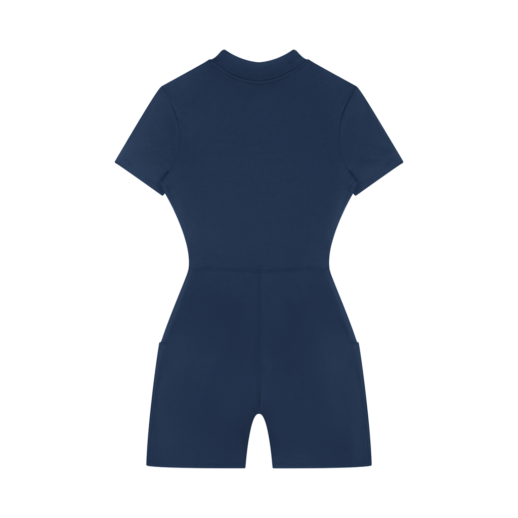 RM Women's Quarter-Zip Short Sleeve Romper