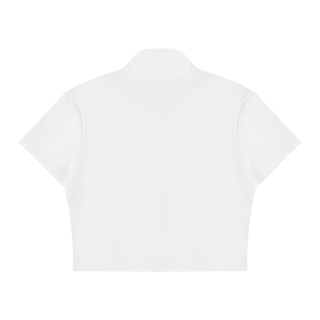 RM Cropped Full Zip Short Sleeve T-Shirt
